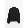 CASABLANCA BLACK BONDED WOOL BLEND JACKET